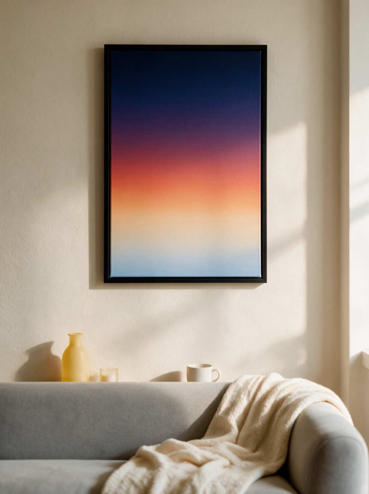 Customer canvas hanging in a home — Amsterdam