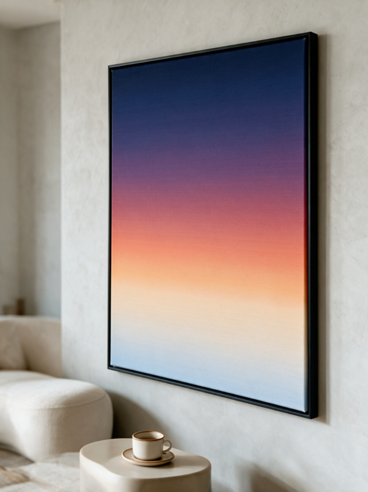 Customer canvas hanging in a home — Lisbon