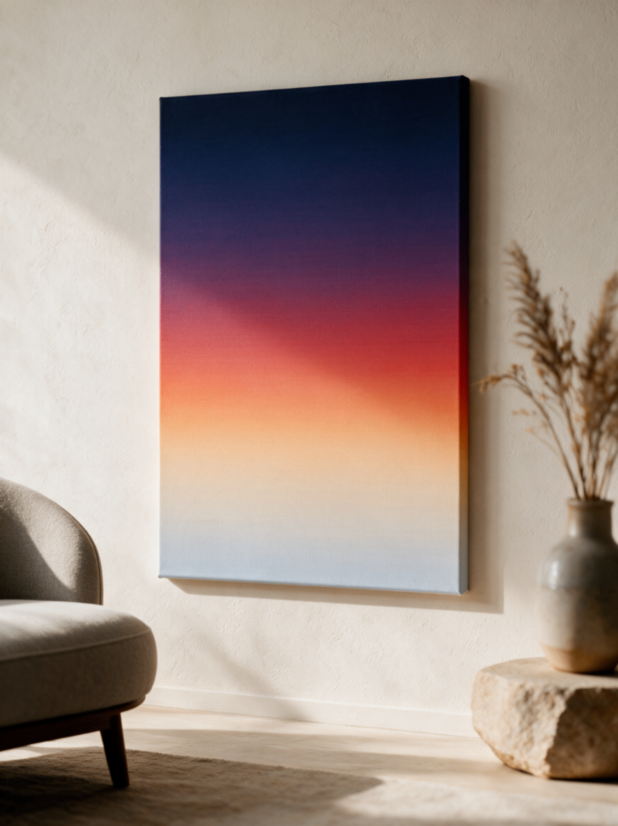 Customer canvas hanging in a home — Paris